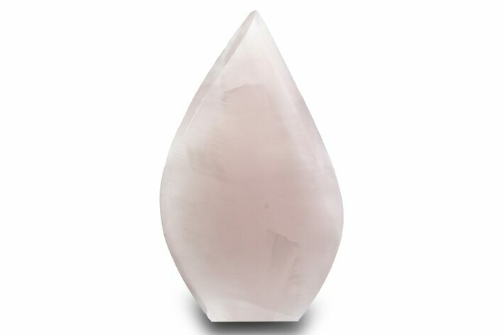 Polished Pink Manganoan (Mangano) Calcite Flame - Fluorescent! #323264